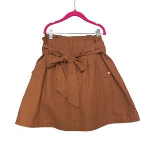 Very J Boutique Mini Skirt | Paper Bag Waist | Rust Copper | Medium | NWOT